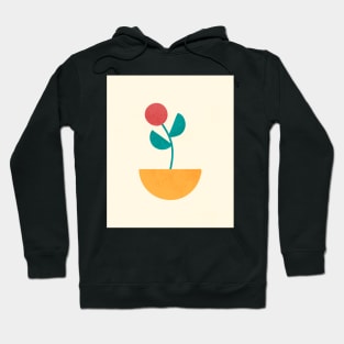 abstract flowers with pot , Abstract design , Mid century modern kids wall art, Nursery room print. Hoodie